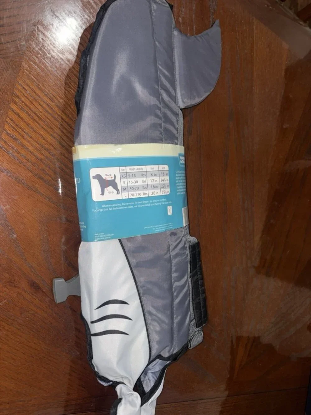 Heart to Tail Dog Shark Flotation Aid Life Jacket Large 70-110 Lb Rescue Handle
